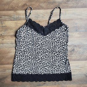 White House Black Market Leopard Lacey Tank Sz. M